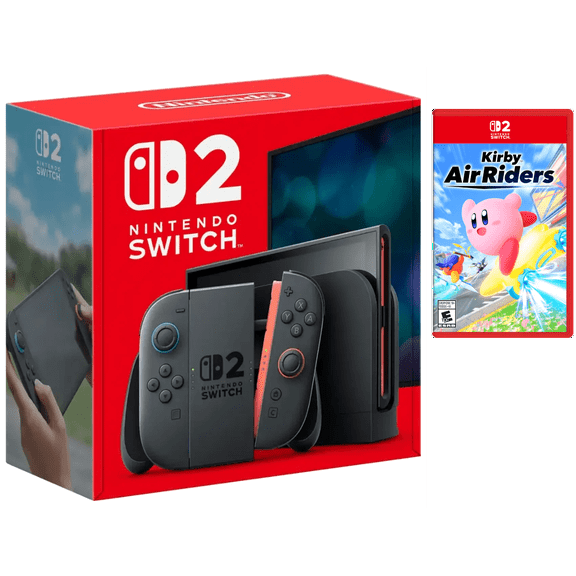 Nintendo Switch 2 Gaming Console with Kirby Air Riders Bundle