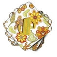 thumbnail image 2 of Carolines Treasures CJ2003-FC-Parent Set of 4 Letter Floral Mustard and Green Foam Coasters CJ2003  multicolor, 2 of 3