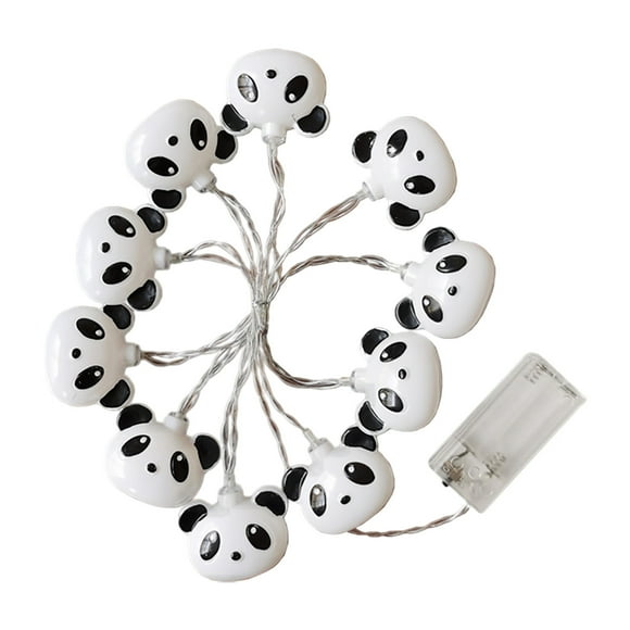 1.5M 10 LED Panda Headlight With Battery Powered LED Fairy Dream Light Suitable For Bedroom Baby Room Children's Room Birthday Party Decoration ( 10LED Panda Head)