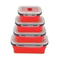 thumbnail image 2 of XCXyan Rack Silicone Collapsible Containers, Pack Of 4 Reusable Collapsible Food Storage Containers Freezer To Oven Safe, 2 of 2