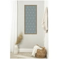 thumbnail image 2 of Kate and Laurel Framed Fabric Pinboard 18 x 42, Blue Botanical Block Print Printed Linen Classic Bulletin Board for Use as a Vision Board or Wall Organization, Florence Light Brown Frame, 2 of 8