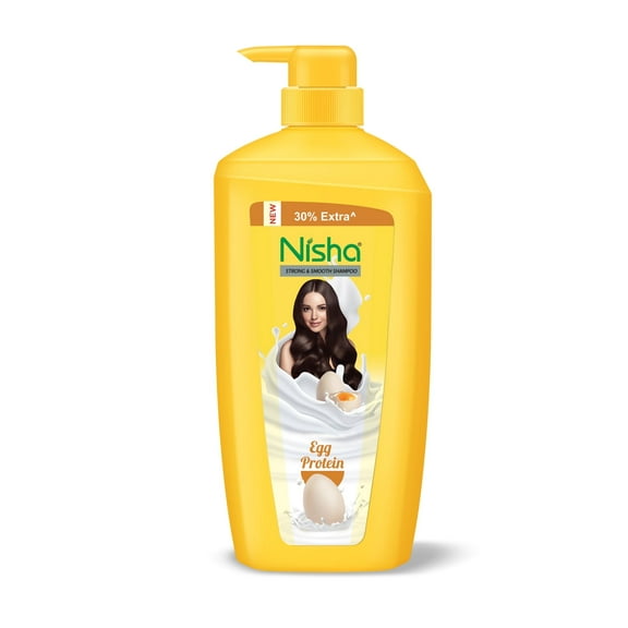 Nisha Egg Protein Shampoo For Strong & Smooth Hair 21.98 fl oz , For All Hair Types, Volumizing Shampoo for Smooth Healthy hair