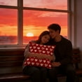 thumbnail image 6 of Moocorvic Throw Pillow Covers, Valentine's Day Gifts Heart Print Cushion Case for Sofa Couch, 18 x 18 Inch, 6 of 7