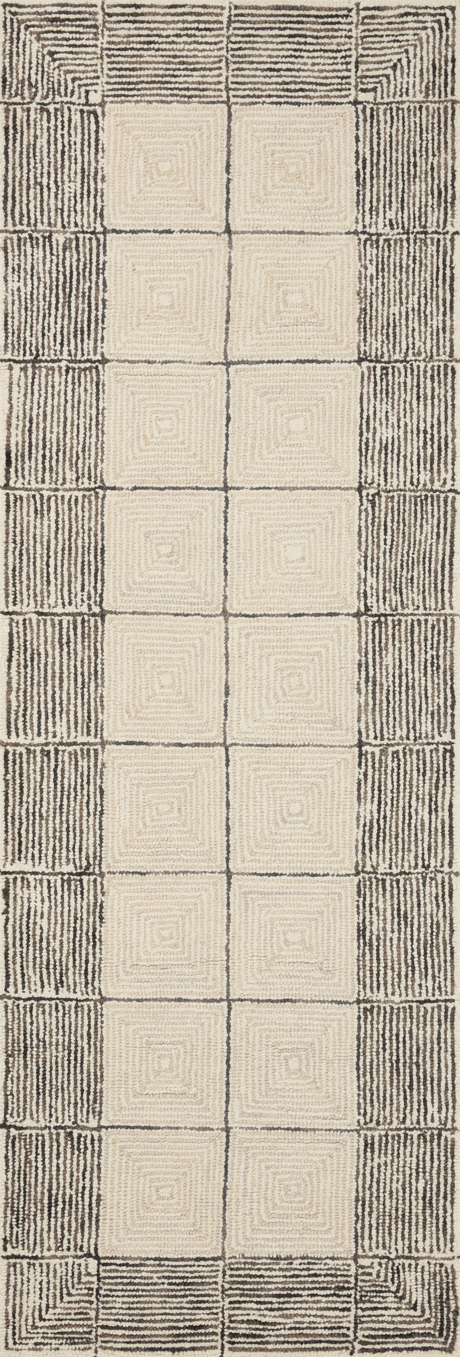 Chris Loves Julia x LoloiFrancis Cream / Black 2'-0" x 5'-0" Accent Rug