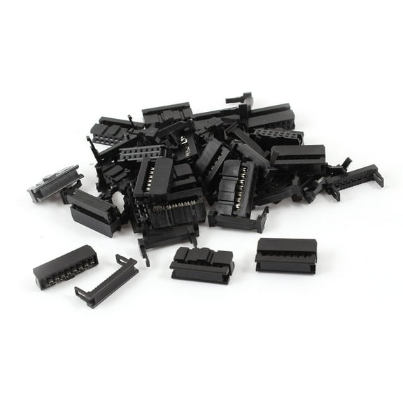 Unique Bargains 25 Pcs IDC FC-14P Connector Straight 2x7 Pin Female Header 2.54mm Pitch