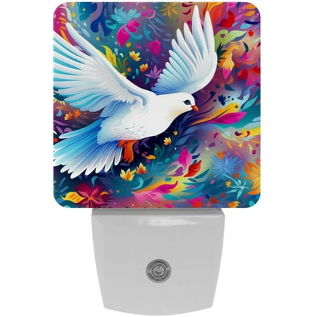 

Doves Square LED Night Lights - Small Portable and Energy-Efficient Illumination Solution for Any Room - Ideal for Nightstands Bedrooms and Dorms