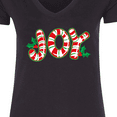 thumbnail image 4 of Inktastic Candy Cane Joy Women's V-Neck T-Shirt, 4 of 5