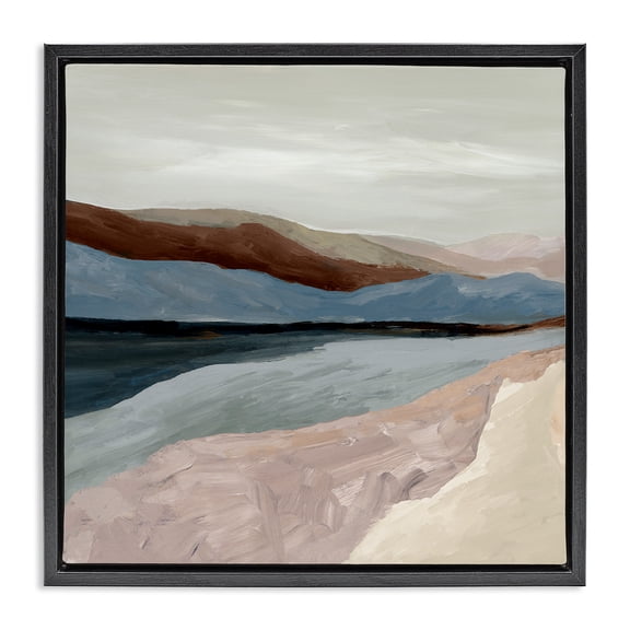 Stupell Industries Contemporary Endless West Landscape Black Floating Frame Canvas Art, 18 x 18, by Jacob Q