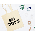 thumbnail image 2 of Girl Things, Beauty Cotton Canvas Re-Usable Shopping & Carry-All Tote Bag, 2 of 3