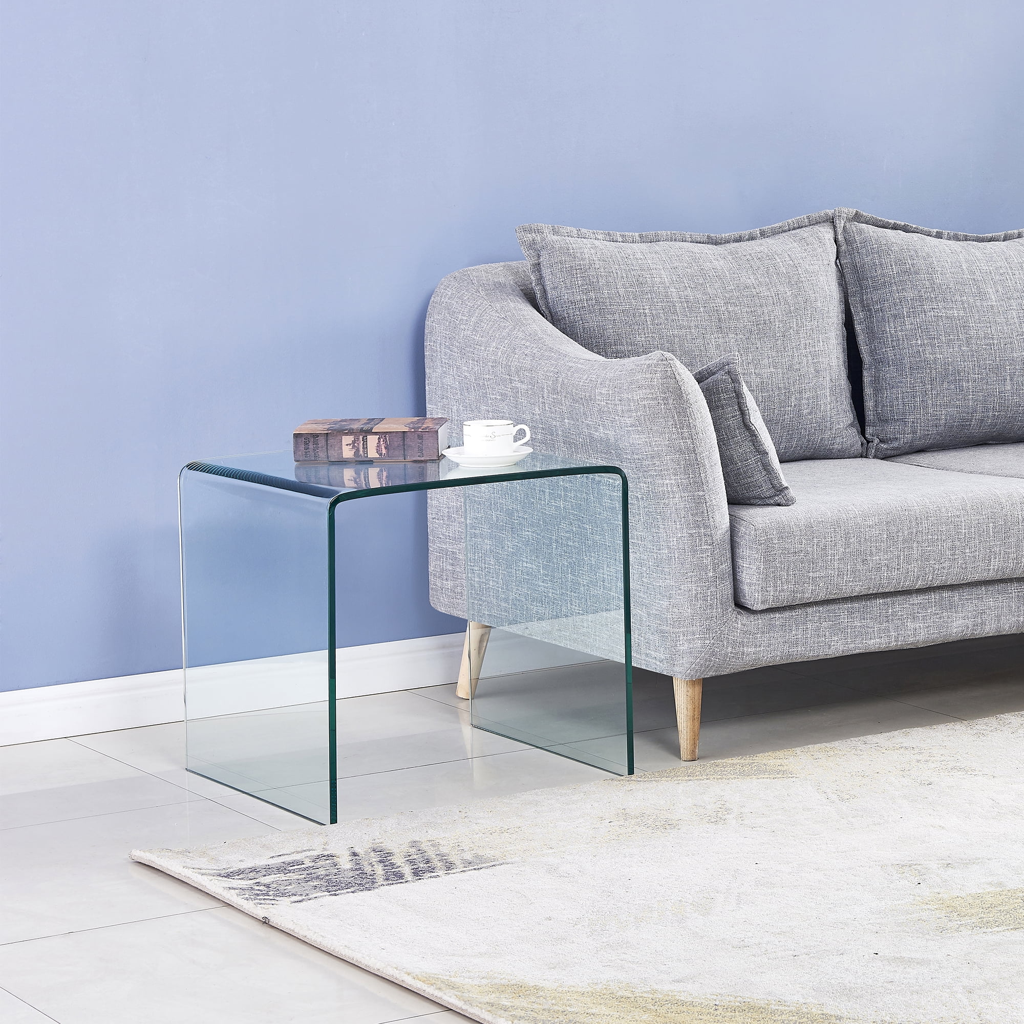 Private Jungle Home Office Tempered Glass End Table,Modern Clear Small Sofa End Table Coffee Table for Living Room Bedroom Private Jungle Home Office Tempered Glass End Table,Modern Clear Small Sofa End Table Coffee Table for Living Room Bedroom