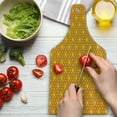 thumbnail image 3 of Star Cutting Board, Small Large Star Pattern in Vivid Color Starry Night Sky Polka Dot Ornament Print, Tempered Glass Cutting and Serving Board, Wine Bottle Shape, Yellow Orange, by Ambesonne, 3 of 5