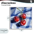 thumbnail image 4 of Stupell Industries Traditional Three Picnic Cherries on Gingham White Framed Giclee Art, 17 x 17, by Kate Jarvik Birch, 4 of 8