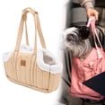 thumbnail image 1 of Bolsa porta gatos Perfecl gruesa de invierno portátil para mascotas cachorros gatos pequeños beige, 1 of 8
