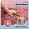 thumbnail image 3 of Socofuz 9x12ft Large Fluffy Rug, Soft Scandinavian Light Luxury Premium Carpets for Living Room Kids Rooms Dormitory Home Decor, Blush Pink, 3 of 8