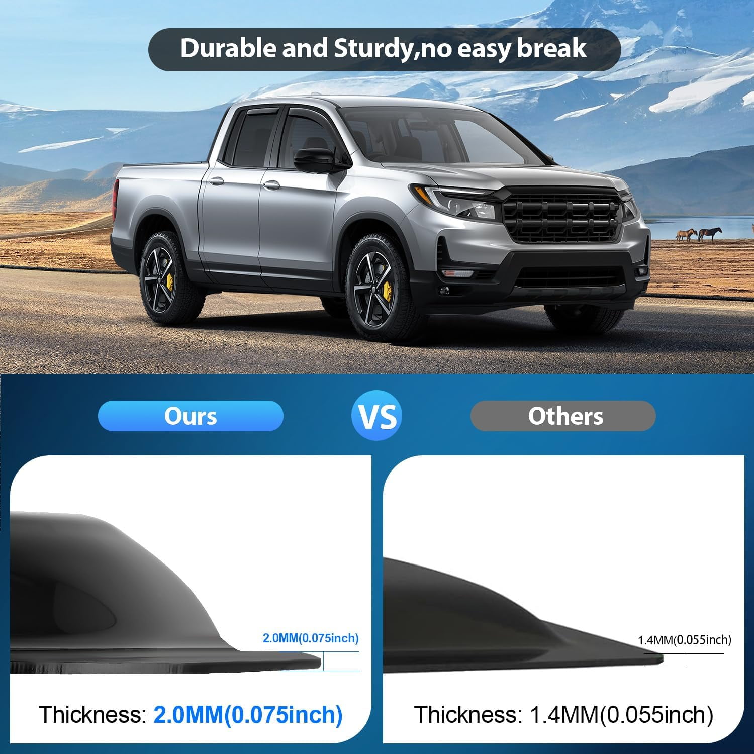 Nilight in Channel Rain Guards for Honda Ridgeline 2017 2018 2019 2020 2021 2022 2023 2024 2025 Original Window Deflectors, Vent Window Visors-4PCS