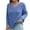 Sky Blue, variant on Fesfesfes Women Sweaters Hollow V-neck Sweater Women Sweaters Loose Fall And Winter Long-sleeved European And American Knitted Sweaters New Clothes Sale
