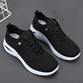 thumbnail image 6 of Mostsola Knitted Sneakers for Women Lace up Platform Running Shoes Comfortable Casual Flats, 6 of 7