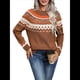 thumbnail image 3 of Suéter de Punto de Otoño y Halloween para Mujer, Ideal para Vacaciones de Invierno, Navidad y Navidad Camello L, 3 of 10