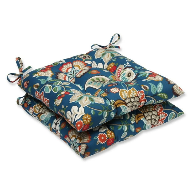 Set Of 2 Blue Garden Oasis Outdoor Patio Decorative Seat Cushions Com Set Of 2 Blue Garden Oasis Outdoor, Garden Oasis Patio Chair Cushions