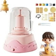 thumbnail image 2 of Jindong Mini Pottery Pottery DIY Kids Pottery Wheel Kit Mini Pottery Wheel Set Mini Pottery Wheel for Adults At Home Pottery Kit Beginner To Master（20ml）, 2 of 9
