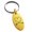 Gold, variant on Stainless Steel Heart Love Arrow Engraved Small Oval Charm Keychain Keyring