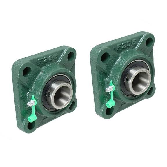 2Pcs UCF205-16 1 Inch Bore Bearings Iron & Steel Self Alignment Pillow Block Bearings 4 Bolt Pillow Block Flange Bearing