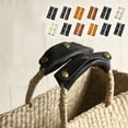 thumbnail image 2 of relayinert Detachable Leather Handle Simple Structure For Convenient Bag Bag Anti Strangulation Leather Handle yellowish-brown, 2 of 6