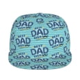 thumbnail image 2 of Fotbe Best Dad Ever Flat Bill Visor Cap Classic Snapback Hat Polyester Foam Trucker Hat Trucker Cap Adjustable Baseball Cap, 2 of 9