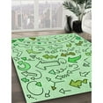 thumbnail image 3 of Ahgly Company Machine Washable Indoor Rectangle Transitional Mint Green Area Rugs, 3' x 5', 3 of 7