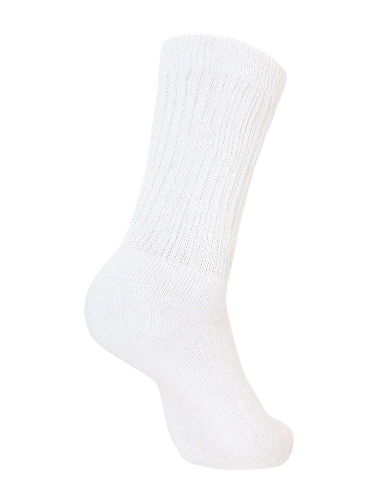 GoldToe Edition Women's Slouch Crew Socks White, 3 Pairs, Size 6-9