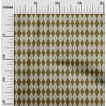 thumbnail image 1 of oneOone Cotton Silk Dark Olive Green Fabric Argyle Check Craft Projects Decor Fabric Printed By The Yard 42 Inch Wide, 1 of 4