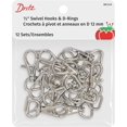 thumbnail image 1 of Dritz Swivel Hooks & D Rings 1/2in Nickel Bag & Tote Accessories, 1/2", 12ct, 1 of 7