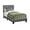 Dark Gray, variant on Monarch Bed, Twin Size, Upholstered Light Blue Boucle, Transitional