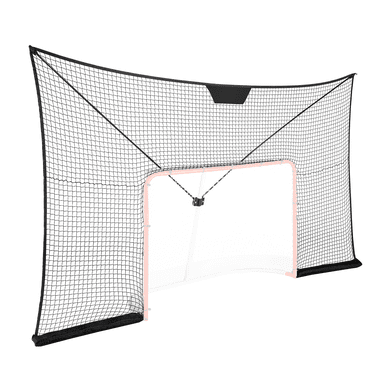 Essential Hockey Backstop Net - 12x7FT Outdoor Street Hockey Goal Netting with Target Practice Design