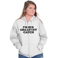 thumbnail image 5 of His Greatest Catch Funny Fishing Zip Hoodie Sweatshirt Women Brisco Brands M, 5 of 6