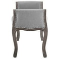 thumbnail image 6 of Modway Avail Vintage French Upholstered Fabric Bench in Light Gray, 6 of 7