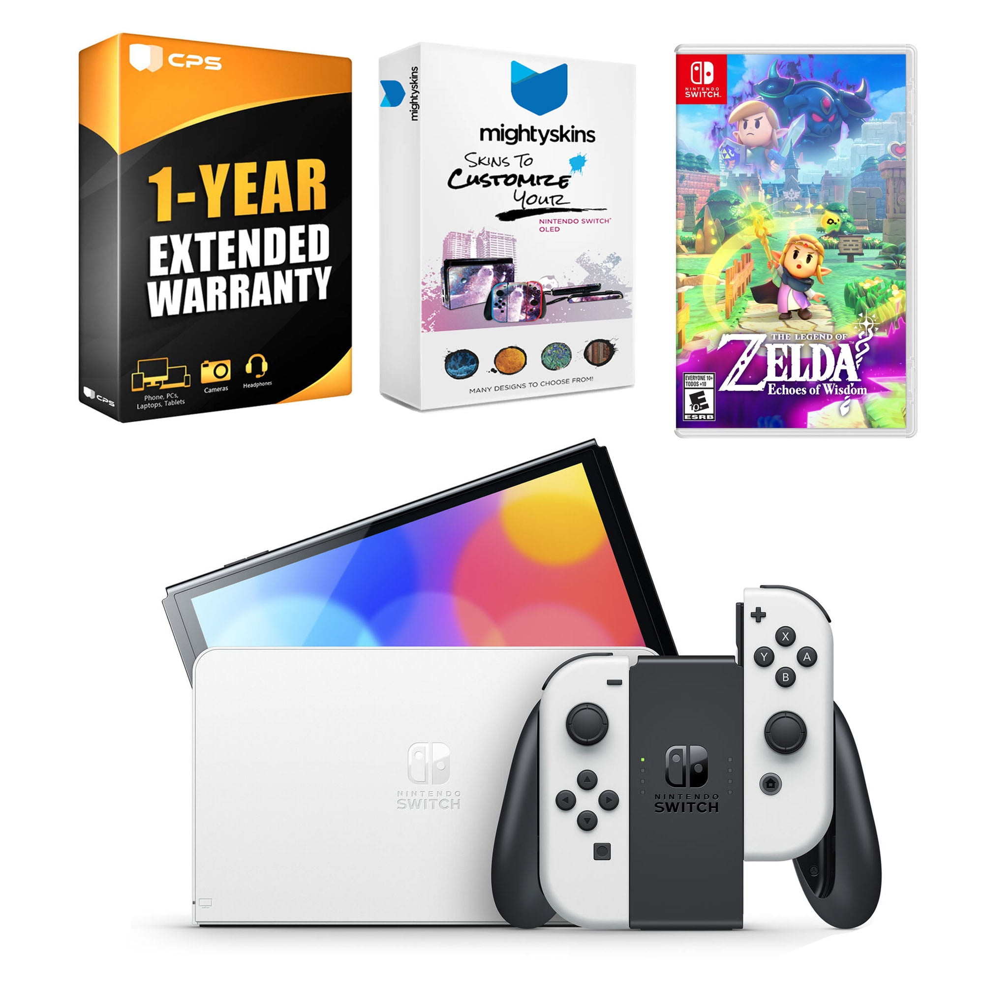 Nintendo Switch OLED White with 7-inch Screen, 64GB Storage