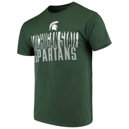 Men's Russell Green Michigan State Spartans Textured Trend Crew Neck