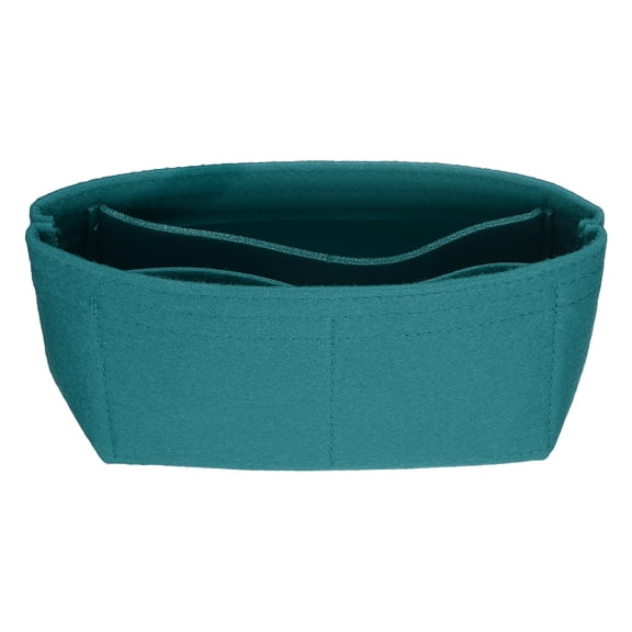 Uxcell Purse Organizer Insert, Small Felt Handbag Organizer Mini Bag Storage & Finishing Inner Bag Liner for Chic Backpack Tote Shoulder Bags, Lake Green