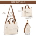 thumbnail image 6 of Canvas Tote Bag with Pockets for Women Crossbody Bag Canvas Shoulder Bag Work Tote Bag Hobo Handbag for Men, 6 of 6