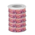 thumbnail image 2 of 5 Rolls Christmas Ribbon 1.5 inch Wide Decorative Ribbon for Gift Wrapping and Holiday Decorations Pastel Pink Roses, 2 of 7