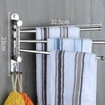 thumbnail image 5 of Toallero giratorio de pared de acero inoxidable con brazo para toalla de baño, organizador para colgar toallas de baño o cocina, 5 of 5