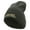 Dk Grey, variant on Military Intelligence Embroidered 12 Inch Long Knitted Beanie - Black OSFM