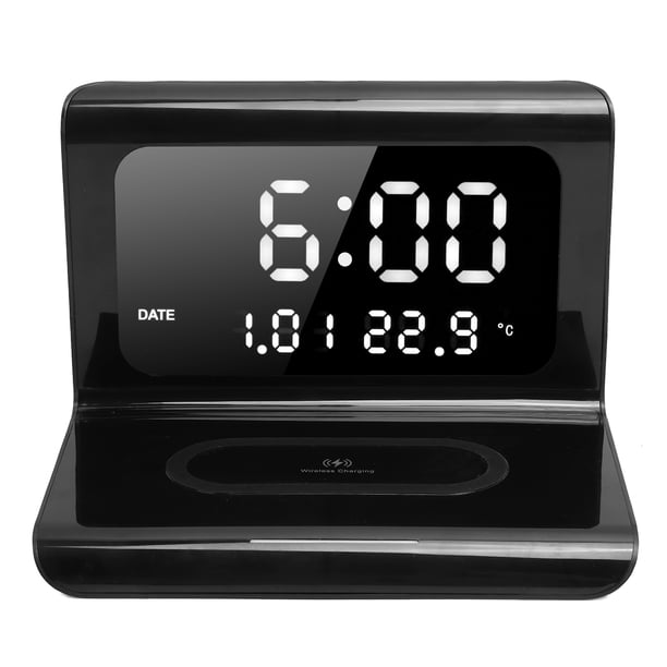Reloj multifuncional calendario electrónico teléfono inalámbrico cargador a juego automático