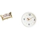 thumbnail image 1 of Modelo De Sofá De Madera En Miniatura Y Reloj De Pared Moderno, Mueble Decorativo, Juguete Para Casa De Muñecas, Escena De Vida DIY Y Decoración De Sala De Estudio De Oficina En Casa., 1 of 8