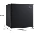thumbnail image 2 of Midea 1.6 Cu. Ft. Mini Fridge with Freezer Compartment, ENERGY STAR®, Adjustable Thermostat, Reversible Door, Compact Refrigerator for Dorm, Office & Bedroom – Black, 2 of 9