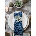 thumbnail image 2 of Blue Leopard Print Cloth Napkins Set of 6 Reusable Dinner Napkins, Vintage Abstract Animal Patterned Art Cocktail Napkin Washable Table Napkins for Wedding/Holiday Party/Baby Shower 20"x20", 2 of 7
