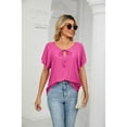 thumbnail image 2 of Anbech Ruffled Sleeve Womens V Neck Shirt 2024 Tunic Casual Blouse Tops, 2 of 8