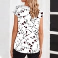 thumbnail image 4 of T-Shirt for Women V Neck Short Sleeve Fashion Graphic Print Abstract Art Style Loose Fit Breathable Summer Tops Casual Streetwear Apparel, 4 of 6