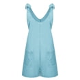 thumbnail image 4 of Styesk Shorts pour Femmes Mode Été Solide Poche Décontractée Combinaison Sans Manches, 4 of 7